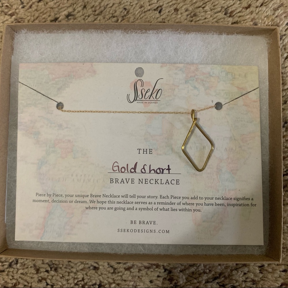 Sseko Gold Short Brave Necklace with Charms